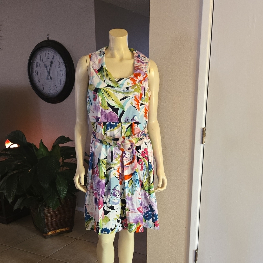 Spense Colorful Floral Mini Dress